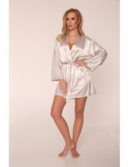 Classic bathrobe ladies' satin short, De Lafense 797