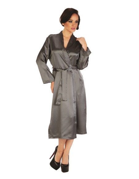 Classic bathrobe ladies' satin long, De Lafense 798