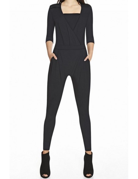 Black overalls ladies' long Bas Bleu Violetta