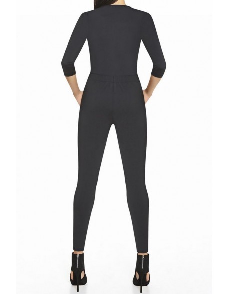 Czarny kombinezon damski długi Bas Bleu Violetta 