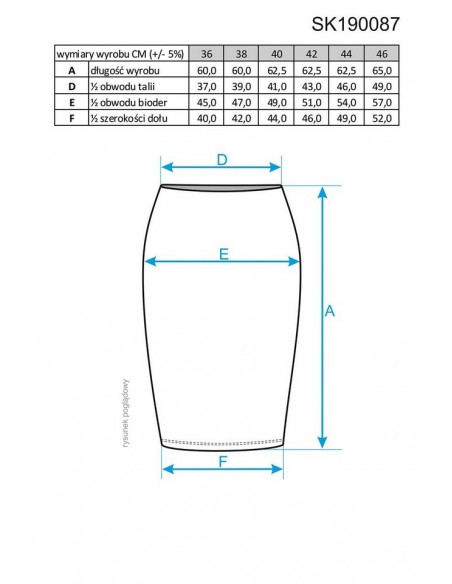 Skirt women's black Enny 190087