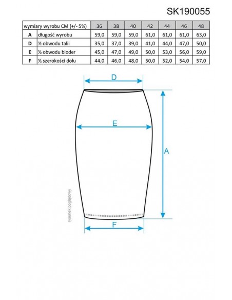 Spódnica damska ołówkowa Enny 190055 