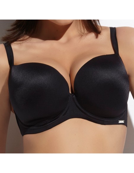 Bra bathing padded Krisline Beach deco plunge black