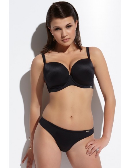 Bra bathing padded Krisline Beach deco plunge black