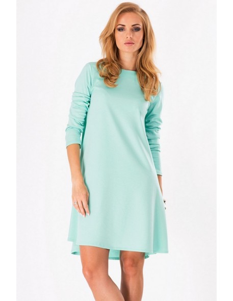 Dress women's trapezoidal with long sleeve,...
