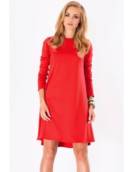Dress women's trapezoidal with long sleeve,...