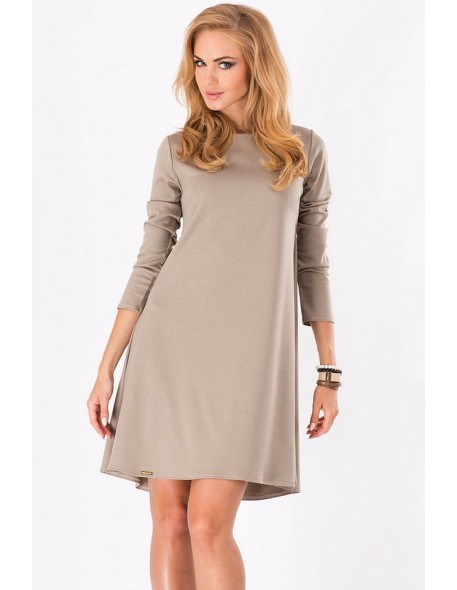 Dress women's trapezoidal with long sleeve,...