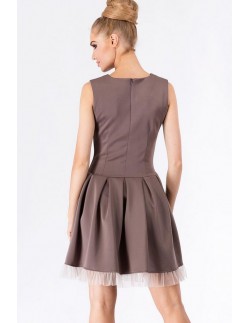 Dress women's flared sleeveless, Makadamia m178 2