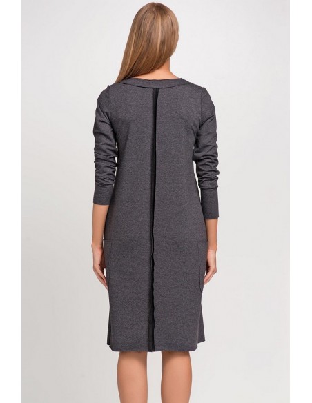 Sukienka damska z długim rękawem, Makadamia m233