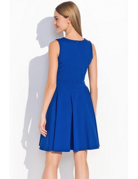 Sukienka damska bez rękawów rozkloszowana, Makadamia m295