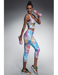 Legginsy sports women's patterned 3/4 Bas Bleu Tessera 70