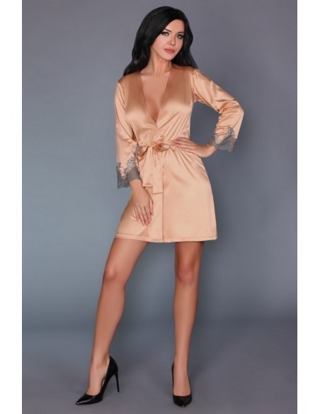 Purdie szlafrok damski beżowy, Livia Corsetti lc 90369-1 