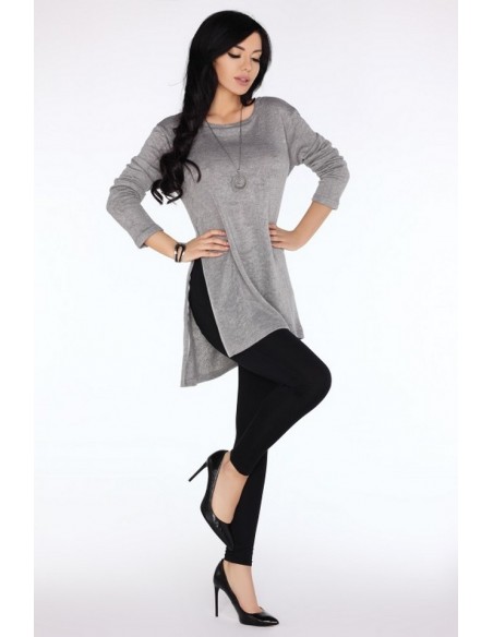 Bente tunic women's with long sleeve grey, Merribel 1721