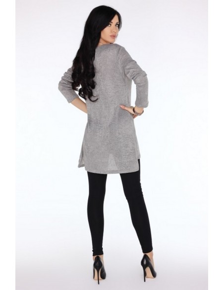 Bente tunic women's with long sleeve grey, Merribel 1721