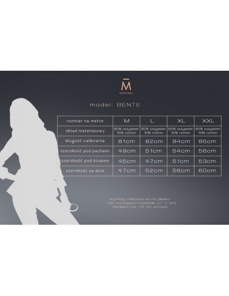 Bente tunika damska z długim rękawem szara,...