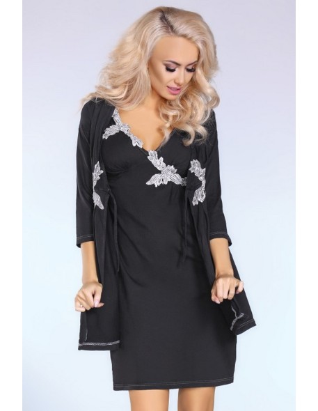 Zaria bathrobe thin black, Livia Corsetti lc 50037