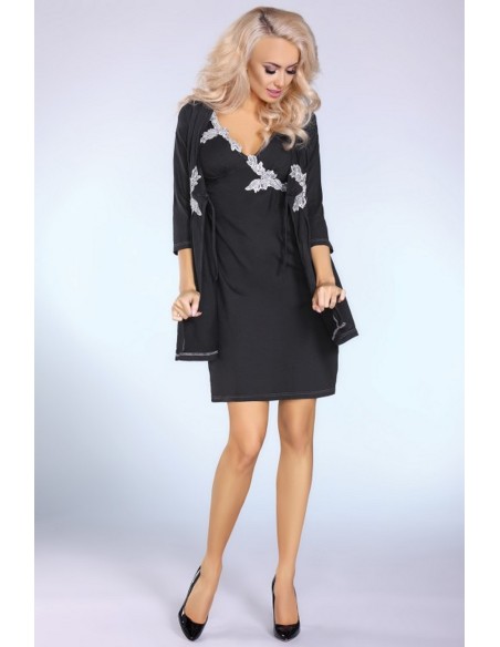Zaria bathrobe thin black, Livia Corsetti lc 50037