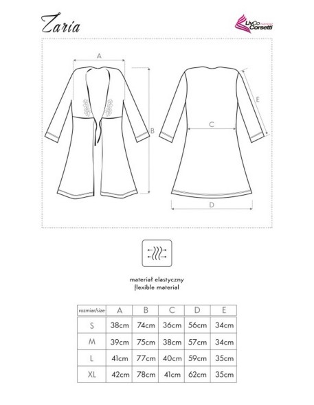 Zaria bathrobe thin black, Livia Corsetti lc 50037