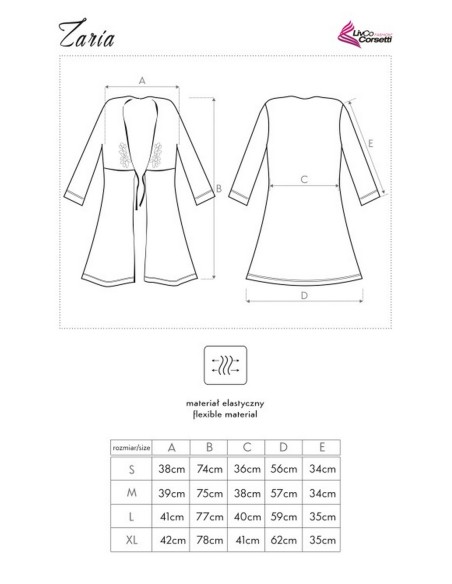 Zaria bathrobe thin black, Livia Corsetti lc 50037