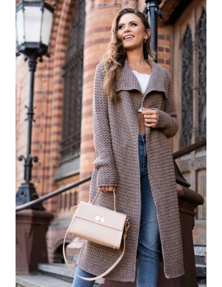 Mayamino kardigan ladies' long with collar...