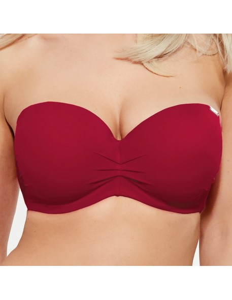 Bra bathing strapless Krisline Beach claret