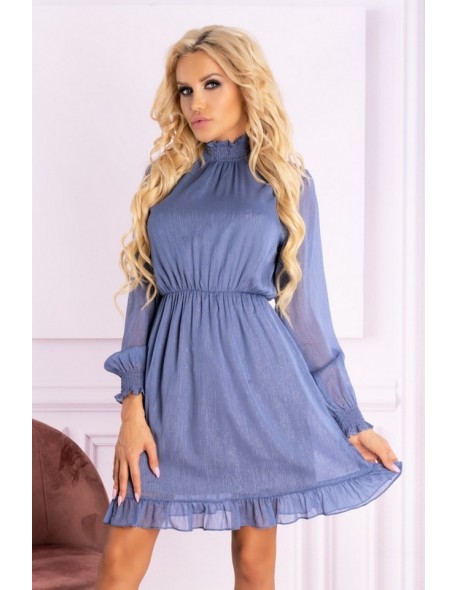 Collya dress women's with long sleeve blue, Merribel f19-d73