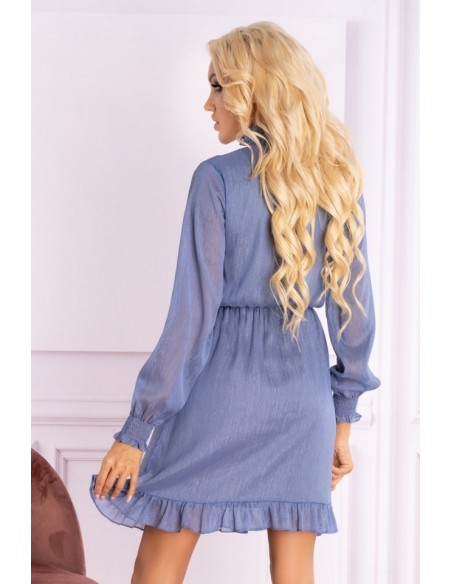 Collya dress women's with long sleeve blue, Merribel f19-d73