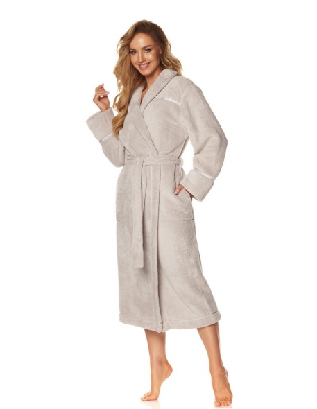 Bathrobe ladies' ciepły long L&L Satyn 2084