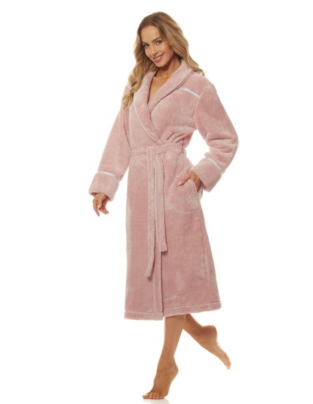 Bathrobe ladies' ciepły long L&L Satyn 2084