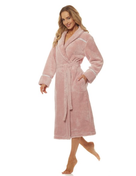 Bathrobe ladies' ciepły long L&L Satyn 2084