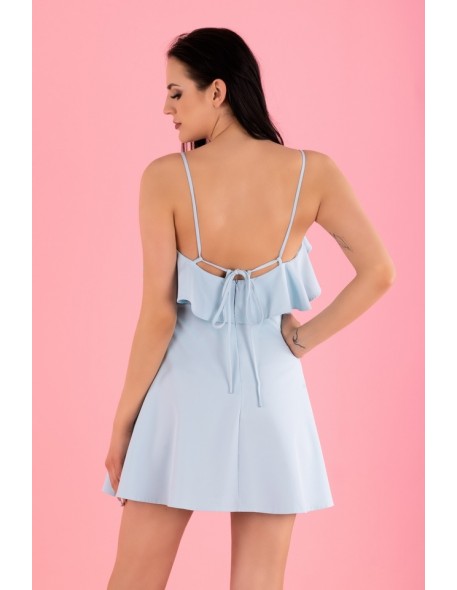 Cooreo dress women's mini na thin straps blue,...