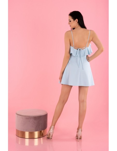 Cooreo dress women's mini na thin straps blue, Merribel d63