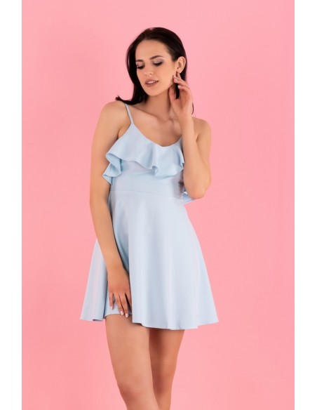 Cooreo dress women's mini na thin straps blue, Merribel d63