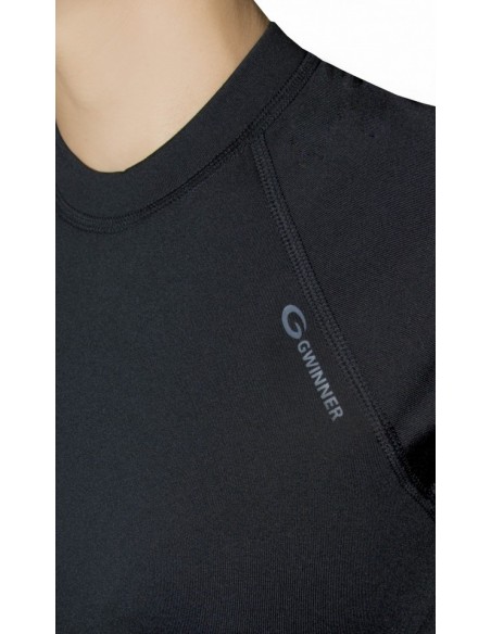 T-shirt thermoactive women's long sleeves black Gwinner top And