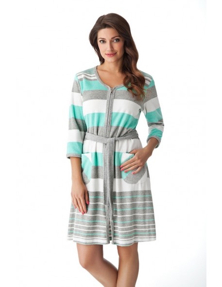 Szlafrok damski bawełniany na zamek Dorota FR-070 