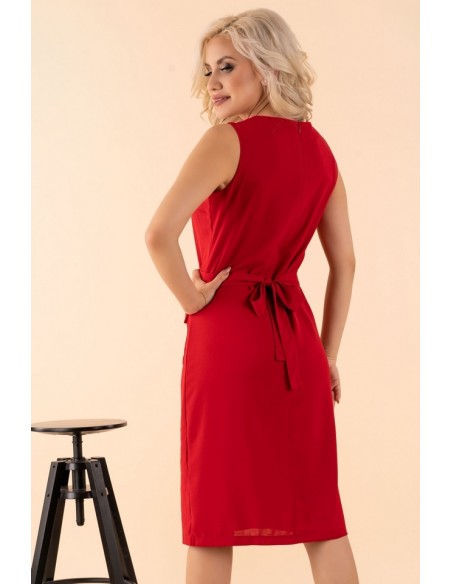 Eqalisa dress women's midi sleeveless red, Merribel d55