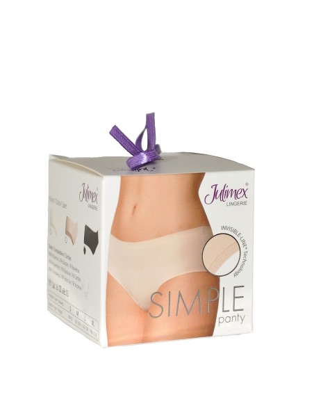 Simple panty majtki figi damskie bezszwowe wykończenie, Julimex lingerie