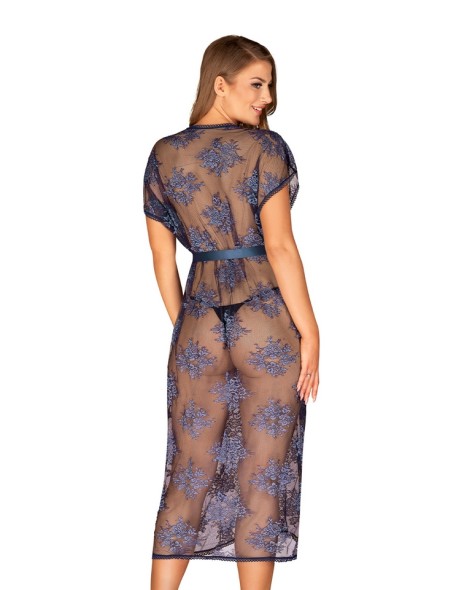 Flowlace peignoir peniuar long wzorzysty,...