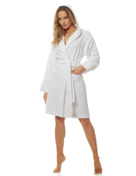 Bathrobe ladies' bawełniany short with hood L&L...