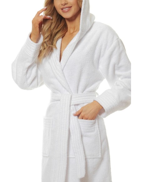 Bathrobe ladies' bawełniany short with hood L&L 2101