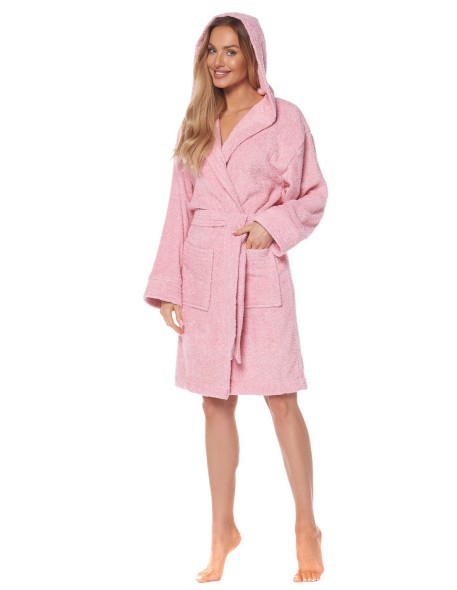 Bathrobe ladies' bawełniany short with hood L&L...