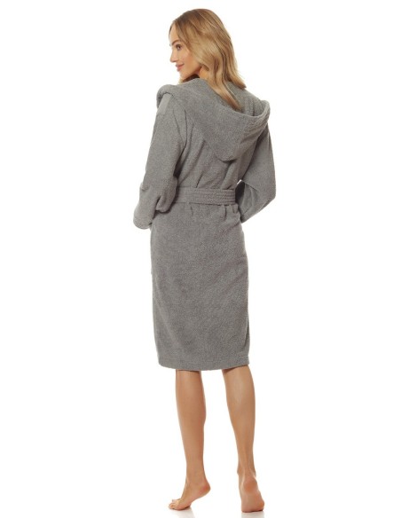 Bathrobe ladies' bawełniany short with hood L&L 2101