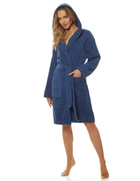 Bathrobe ladies' bawełniany short with hood L&L...