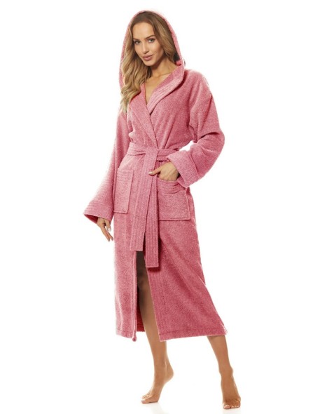 Bathrobe ladies' bawełniany long with hood L&L 2102