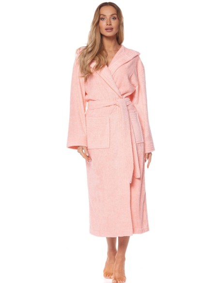 Bathrobe ladies' bawełniany long with hood L&L 2102