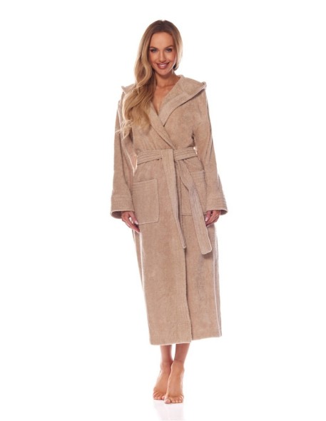 Bathrobe ladies' bawełniany long with hood L&L...