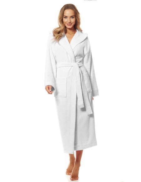 Bathrobe ladies' bawełniany long with hood L&L 2102