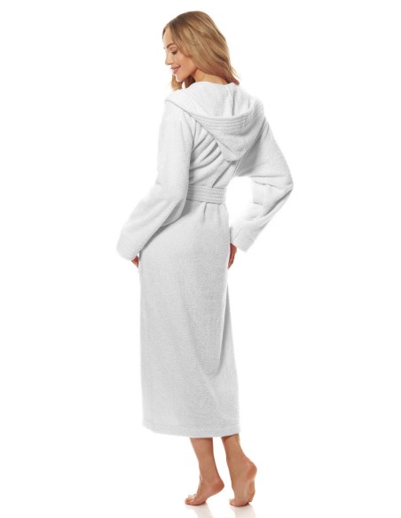 Bathrobe ladies' bawełniany long with hood L&L 2102