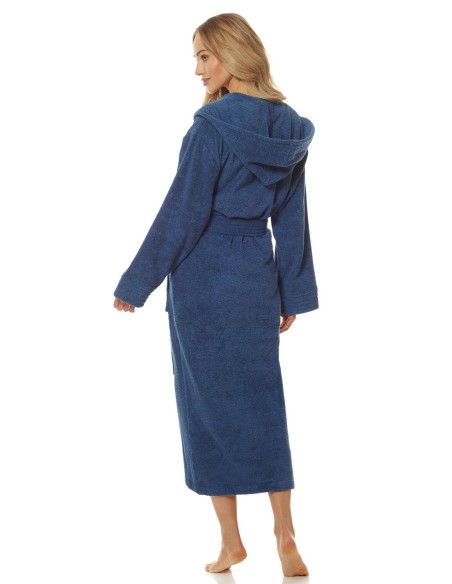 Bathrobe ladies' bawełniany long with hood L&L 2102