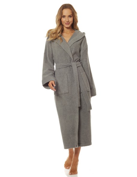 Bathrobe ladies' bawełniany long with hood L&L...